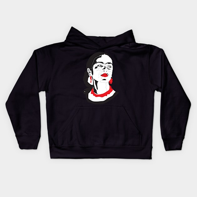 Frida Kahlo Kids Hoodie by LizzyM